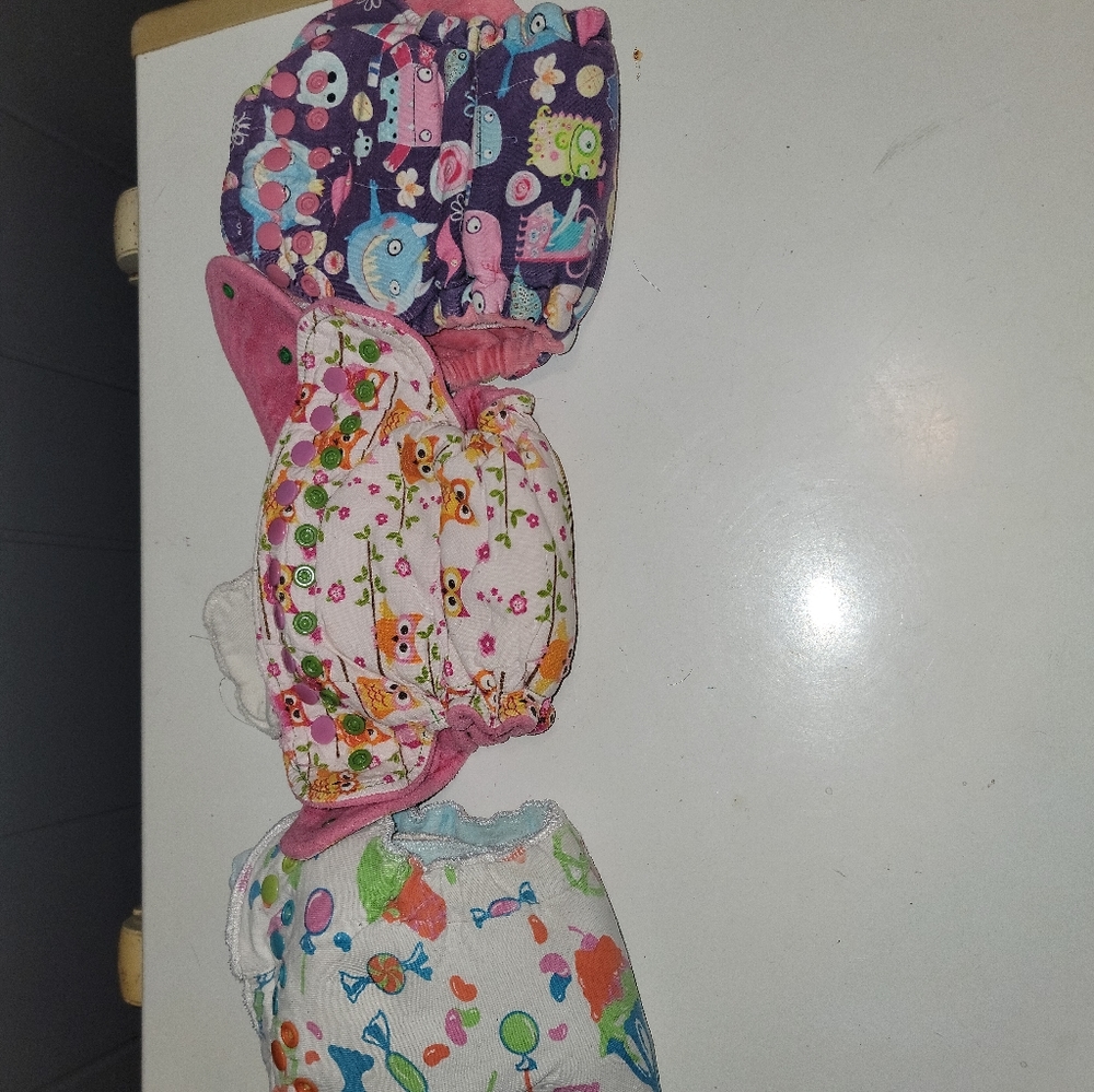 3 Fitted Cloth Diapers